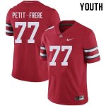 NCAA Ohio State Buckeyes Youth #77 Nicholas Petit-Frere Red Nike Football College Jersey WSC7145ML